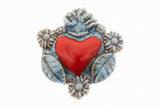 Cuore sacro in ceramica, ex voto vari colori