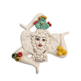 Trinacria da muro in ceramica di Caltagirone. Cm 30