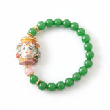 Bracciale con testa di moro in ceramica, 3 colori