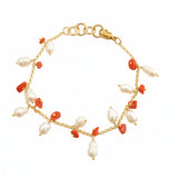 Bracciale perle e corallo