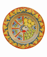 Grande piatto a falda in ceramica di Caltagirone