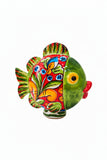 Pesce in ceramica di Caltagirone, interamente realizzato e dipinto a mano.
