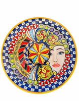 Grande piatto decorato siciliano diametro cm 45