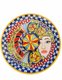 Grande piatto decorato siciliano diametro cm 45