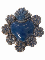 Cuore sacro in ceramica, ex voto vari colori