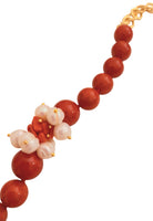 Bracciale rosso corallo e perle