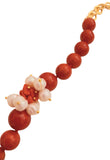 Bracciale rosso corallo e perle