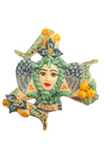 Trinacria da muro in ceramica di Caltagirone. Cm 30