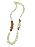 Collana agata bianca e corallo