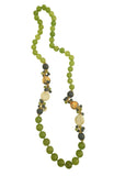 Collana lunga in quarzo e sfere in ceramica