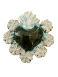 Cuore sacro in ceramica, ex voto vari colori