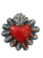 Cuore sacro in ceramica, ex voto vari colori
