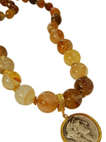 Collana in quarzo con ciondolo