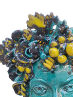 Testa di Bacco in ceramica da parete