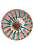 Piatto rotondo con cuore sacro diametro 25 cm