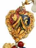 Collana con cuore sacro decorato