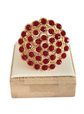 Anello rosone con cristalli