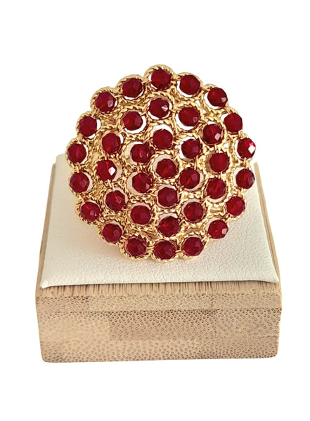 Anello rosone con cristalli