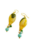 Orecchini limoni in ceramica