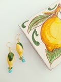 Orecchini limoni in ceramica