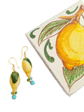 Orecchini limoni in ceramica