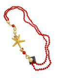 Collana doppio filo con stella marina