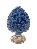 Pigna blu in ceramica di Caltagirone h 20 cm