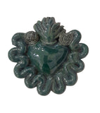 Cuore sacro in ceramica, ex voto vari colori