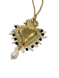 Collana lunga con catenella dorata e ciondolo Ex Voto