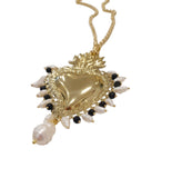 Collana lunga con catenella dorata e ciondolo Ex Voto