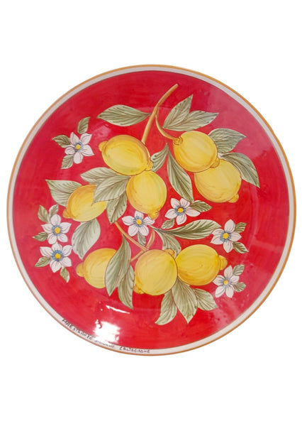 Piatto tipico siciliano con frutti diametro cm 37, vari decori