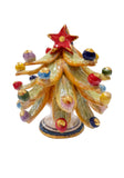 Albero di Natale con oro e madreperla altezza cm 12