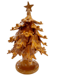 Albero di Natale con stella in ceramica h 25 cm