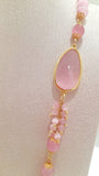 Collana lunga con cristallo occhio di gatto
