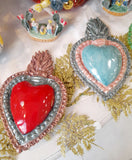 Ex voto Cuore sacro con madreperla, vari colori