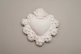 Cuore sacro in ceramica, ex voto vari colori