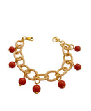 Bracciale con perle in pasta di corallo