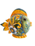 Pesce palla piatto in ceramica di Caltagirone