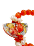Bracciale con arancia in ceramica