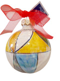 Palle di Natale in ceramica, madreperlate, vari decori