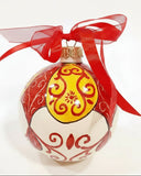 Palla di Natale decorata, vari decori