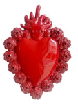 Ex Voto Cuore Sacro in Ceramica