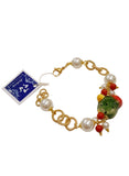 Bracciale fico d'India con perle