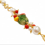 Bracciale fico d'India con perle