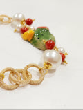 Bracciale fico d'India con perle