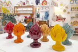 Carciofo siciliano in ceramica h cm 12, vari colori
