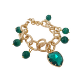 Bracciale con cuore in cristallo, vari colori