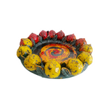 Centrotavola con limoni sfumati, vari colori