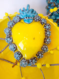 Ex Voto Cuore Sacro in Ceramica