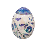 Uova pasquali in Ceramica madreperlati, decori floreali, 3 misure